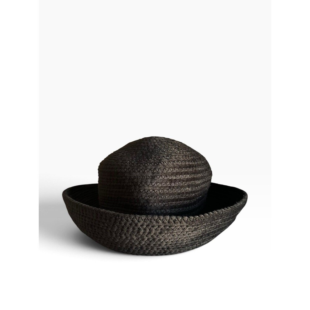 Vintage Liz Claiborne Ribbed Bucket Hat Convertible Brim Packable Travel Sun Hat